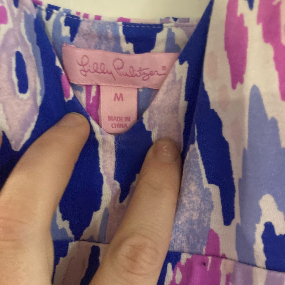 Lilly Pulitzer Blue and Pink Patterned Dress - Picture 5 of 5